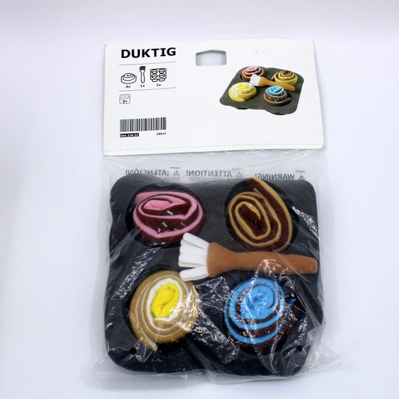 IKEA Other - Ikea Duktig Set Toy Soft And Childrens Pin Cinnamon/Bun Pastry 6-Piece Child